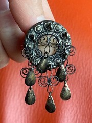 vintage norwegian Solje wedding brooch stamped 830 S.M.