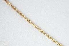 Pretty Vintage 24” Solid 18K Yellow Gold 1mm Square Belcher Chain Necklace 4.7g