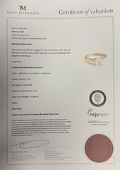 GIA Cert 1.32ct Diamond J SI Platinum Solitare Ring sz L Val $13470