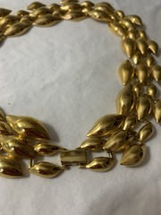 Vintage Napier 16.5” Thick Gold Tone Mesh Link Necklace Statement Choker Collar