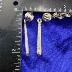 Vintage Lariat Necklace Silver Tone Tassel 40”