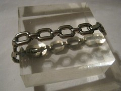 1930s Coro (Straight line mark, non-cursive “r”) Link Bracelet Ideal for Charms