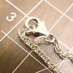 Bronzo Italia necklace rope chain 36-in Milor Italy silvertone lobster clasp
