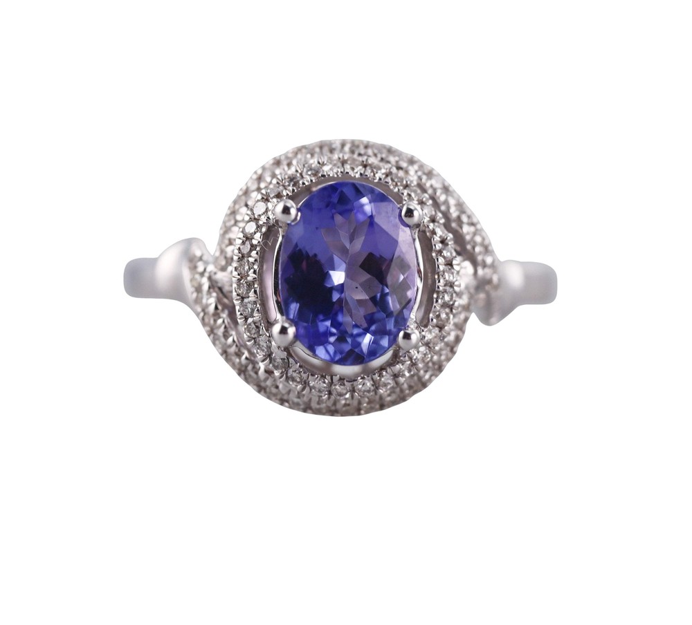 Kallati White Gold Tanzanite Diamond Ring
