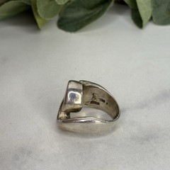 Vintage Taxco Sterling Silver Wave Ring Mexico Modernist Abstract Heavy 22 Grams