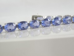 Sterling Silver 925 Treated Color Change Fluorite Tennis Bracelet Fits 7.5
