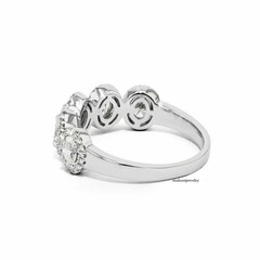 1.36CT Oval Cut Lab Created Diamond Wedding Bridal 14Ct White Gold Finish Ring