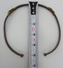 VTG 925 Taxco Mexico Heavy Cable Choker Necklace 61g Two Tone Accent End Caps