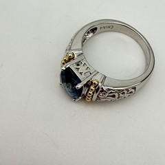 Vtg J Sterling Silver London Blue Topaz Ring 5.2 Gr Sz 7 QVC HSN Jewelry Estate