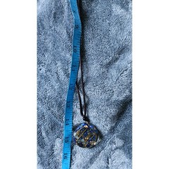 Orgonite Resin Pendant Lapis Lazuli Star Sacred Geometry Necklace Gold Flake