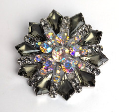 Delizza Elster Juliana Keystone Gray Kite Triangle AB Rhinestones Verified #4157