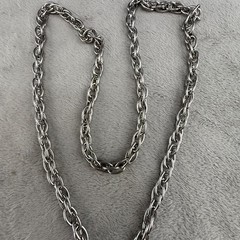 Vintage Lariat Necklace Bolo Slide Silver Tone 21’