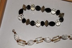 Vintage to now lot of 4 glass plastic metal crystal beaded bracelets