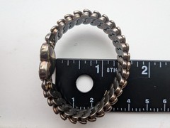 VTG WWII 1940s LaMode Sweetheart Heart Expansion Bracelet Precious Metal Petina