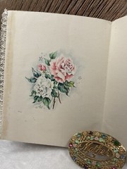 Lot Of 2 VTG 1948 Mother’s Day Card And Vintage “Mother” Brooch Pin Rhinestone