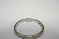 Original BELAIS 18k White Gold, Diamond Anniversary Ring – Dated 1927 – Size 7