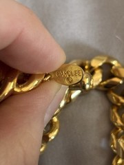 Vintage Rare Runway Carolee Gold Chain Scottie Dog Necklace