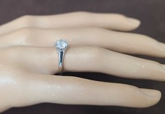 Platinum Vintage Engagement Ring 1.05ct. Lab Grown Euro-Cut Diamond