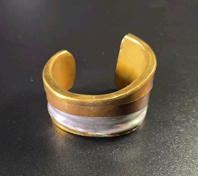 Vintage Mid-Century Modernist Brass Bracelet