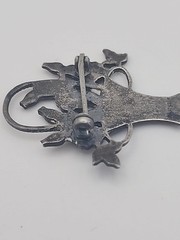 Sterling Silver Marcasite Art Deco Flower Basket Roses Vintage Brooch READ Gift