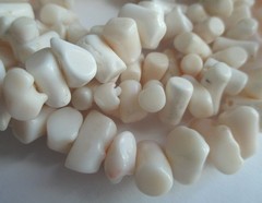 116g 30in VINTAGE ANGEL SKIN CORAL GRADUATED BRANCH BEAD NECKLACE SILVER CLASP