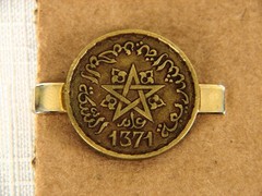 Vintage Morocco Francs Coin Tie Bar Clip