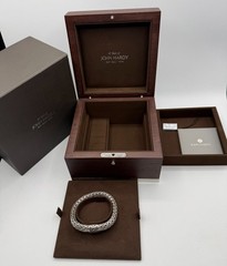 925 Silver John Hardy 40th Anniversary Bracelet 0.24ctw Black Sapphire, With Box