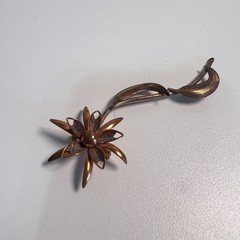 Vintage 1960s 3D Floral Starburst Pin Brooch Handmade