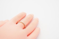 Vintage 18k White Gold Etched Ring Size 6.75