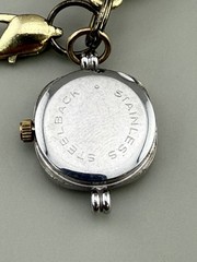 Pedre Quartz Bracelet Watch Vintage Charm Intaglio Lion Panels 8″ Roman Revival
