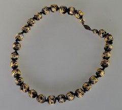 ANTIQUE MURANO VENETIAN BEAD NECKLACE WEDDING CAKE LAMPWORK C.1890