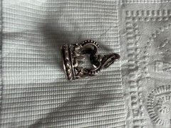 Vintage Sterling Silver Charm Airplane, lamp, crown, ring, car, prospector, bowl