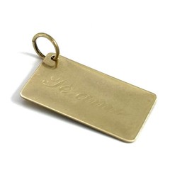 Vintage Charm I Love You Te Amo Necklace Pendant Brass Jewelry Gift For Women