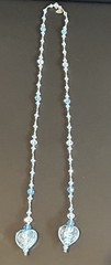 Brenda Perruzza Crystal & Glass Lariat, 23” total length – NWOT