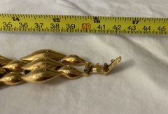 Vintage Napier 16.5” Thick Gold Tone Mesh Link Necklace Statement Choker Collar