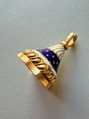 Antique Victorian 18K gold seal fob pendant “Even all others do, I will not”