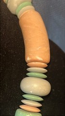 Vintage Avon Sun Bleached Chunky Necklace/Looks Like It Is Made Of Clay W/swirls