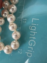 VTG Solid 14k Gold Clasp Extra Long 6.8mm Genuine Cultured Pearl Necklace 24”37g