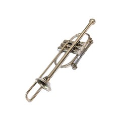 Vtg Solid Sterling Silver Trumpet Musical Instrument Horn 3.25″ Pin Brooch 21 Gr