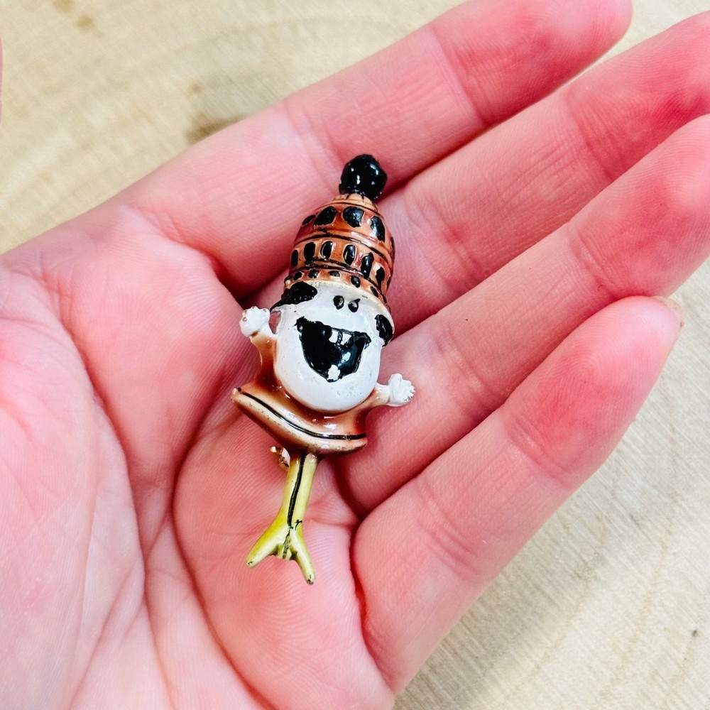 HAR Retro Brigth Cartoon Pin Brooch VTG Signed enamel Colorful 50s Collectible
