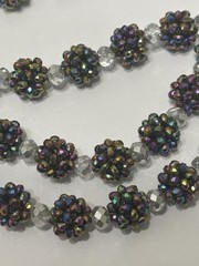 Boho Jewelry, 4 Pieces Beautiful Multicolored Sparkling Beads- 17″ Long