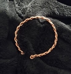 Braided Pure Vintage Copper Cuff Bracelet / Arthritis Carpal Tunnel Bracelet