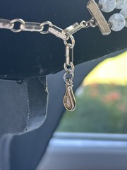Vintage Lisner 2-strand White Lucite Crystal Aurora Borealis Necklace Beaded $18