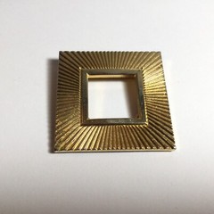PRETTY GOLDTONE SCARF CLIP SLIDE OPEN SQUARE DESIGN NICE LOOK