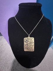 1968 Another Mother for Peace Gold Tone, War Is Not Healthy Anti War 28” #5804