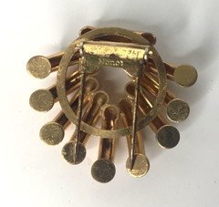 Monet Vintage Scarf Clip Gold Tone Finish 836