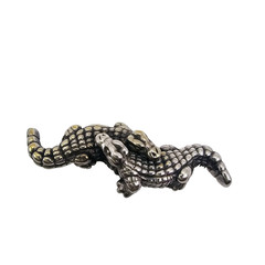 Vintage Sterling Silver Alligator Brooch Pin 925 Crocodile Figural d’Argent