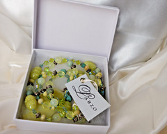Larzo Necklace Pendant Yellow Jasper Yellow Opalite, Lemon Jade, Blue Opal Plus