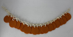 Vintage BAKELITE 1.5” Butterscotch Poker Chip Disk Cream Necklace 16.5”
