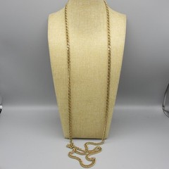 Vintage Monet Necklace Chain Flapper Gold Tone Long 57 Inch